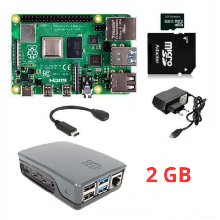 Raspberry Pi 4 Model B / 2GB Starter Kit compleet