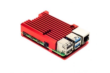 Raspberry Pi 4 Aluminium Koeling Passieve Heatsink - Rood