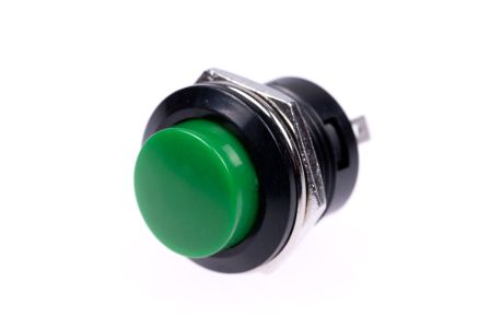 16mm Panel Mount Momentary Pushbutton - Groen