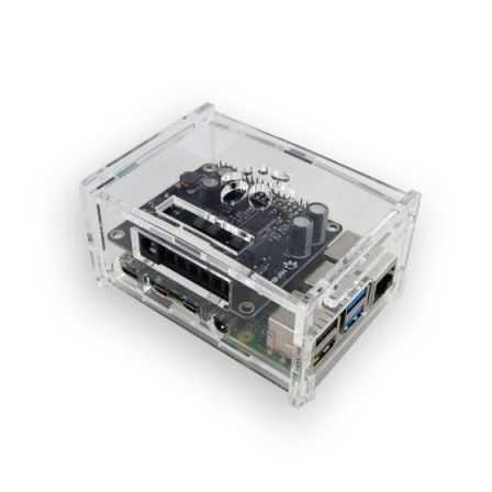  Hifiberry AMP+ Behuizing voor Raspberry Pi 4  - Transparant