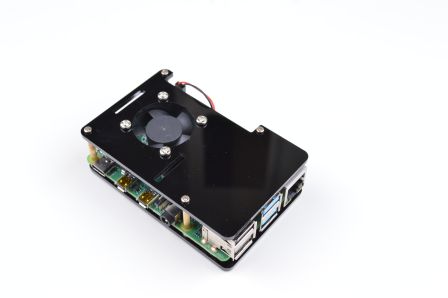 Raspberry Pi Behuizing inclusief Ventilator - Zwart