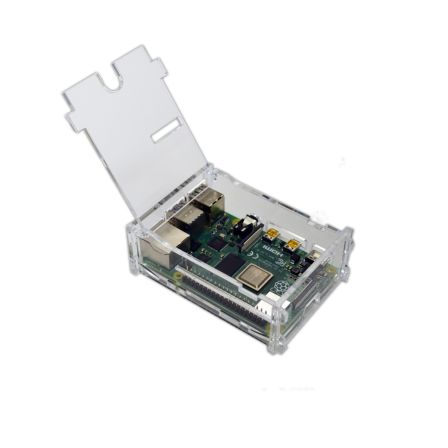 Behuizing voor Raspberry PI 4 met klepje - Transparant